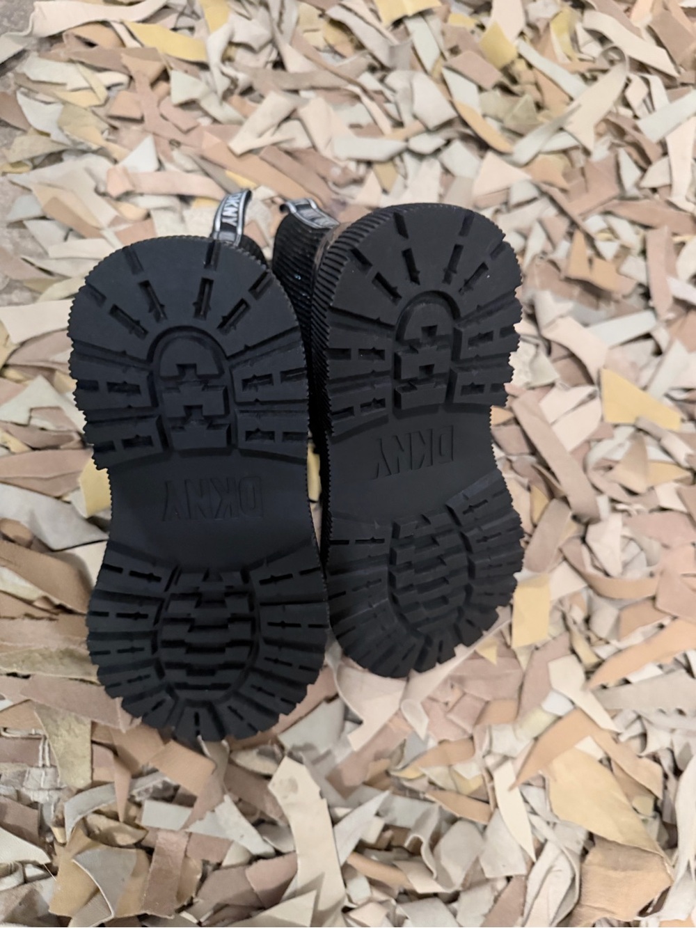 Dkny Black Patent & Sparkle Lace-Up Kids Boots - Picture 6 of 7